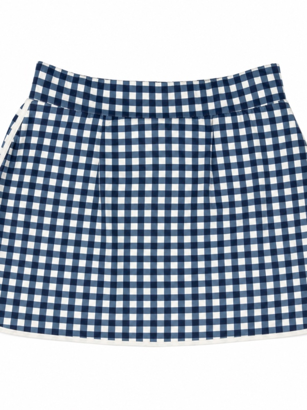 J. Crew Gingham Skirt Womens Size S Small Blue White Grid A-Line Casual Preppy - Picture 2 of 5